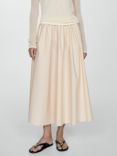 Mango Paula Pleated Skirt, Light Beige