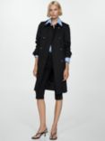 Mango Polana Trench Coat, Black