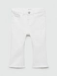 Mango Kids' Flared Jeans, White