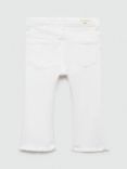 Mango Kids' Flared Jeans, White