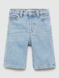 Mango Baby Culotte Denim Jeans, Open Blue