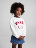 Mango Kids' Gato Sweatshirt, Natural White