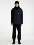 SELECTED HOMME Wool Blend Peacoat, Sky Captain