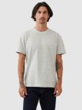 Rodd & Gunn Leith Valley Textured Cotton Slim Fit T-Shirt, Stone