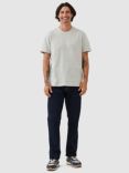 Rodd & Gunn Leith Valley Textured Cotton Slim Fit T-Shirt, Stone