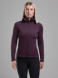 Montane Fury Full Zip Fleece Hoodie, Mulberry