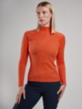 Montane Dart Zip Neck Long Sleeve T-Shirt, Tigerlily