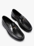 KG Kurt Geiger Luis Leather Cleated Loafers, Black Multi Black