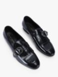 KG Kurt Geiger Albany Leather Buckle Loafers, Black