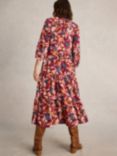 White Stuff Virginia Floral Dress, Plum/Multi