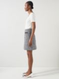 L.K.Bennett Charlie Tweed Mini Skirt, Black/Cream