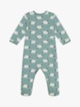 Petit Bateau Baby Forest Print Cotton Sleepsuit, Paul/Multi