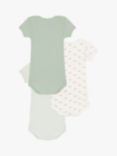 Petit Bateau Baby Cotton Bodysuits, Pack of 3, Multi