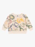 Petit Bateau Baby Floral Sweatshirt, Avalanche/Multi