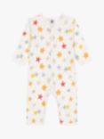 Petit Bateau Baby Printed Stars Cotton Footless Sleepsuit, Marshmallow/Multi