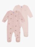 Petit Bateau Baby Cotton Sleepsuits, Pack of 2, Variante 1