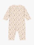 Petit Bateau Baby Cotton Floral Print Footless Sleepsuit, Avalanche/Multi