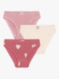 Petit Bateau Kids' Stripe/Plain/Heart Knickers, Pack of 3, Variante 1