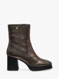 Radley Felsham Place Leather Platform Boots, Pewter