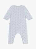 Petit Bateau Baby Tiny Stars Cotton Velour Sleepsuit, Gomme/Beach