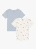 Petit Bateau Kids' Cotton Space T-Shirts, Pack of 2, Multi