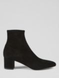 L.K.Bennett Grove Suede Stretch Ankle Boots, Black