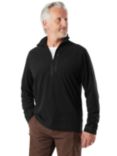 Rohan Men's Microgrid Zip Neck Jumper, Black