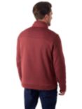 Rohan Men's Boundary Button Neck Jumper, Clay Red Marl