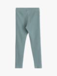 Lindex Kids' Ribbed Leggings, Dusty Aqua