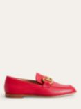 Boden Iris Snaffle Trim Leather Loafers, Pillarbox Red