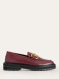 Boden Iris Leather Chunky Snaffle Loafers, Oxblood