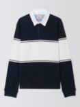 Armor Lux Polo Collar Sweater, Rich Navy/Milk