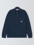 Armor Lux Half Zip Neck Cotton Jumper, Rich Navy