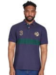 Raging Bull Cut & Sew Panel Pique Polo Shirt, Navy/Multi