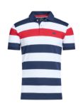 Raging Bull Irregular Stripe Jersey Polo Shirt