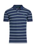 Raging Bull Stripe Pique Polo Shirt, Navy