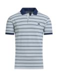 Raging Bull Tram Stripe Polo Shirt, Grey Marl