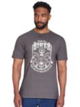 Raging Bull Biker Skull T-Shirt, Slate