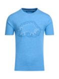 Raging Bull Scatt Stitch T-Shirt, Denim Blue