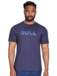 Raging Bull Script T-Shirt, Grey Marl