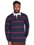 Raging Bull Knitted Rugby Top, Navy/Multi