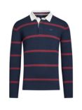 Raging Bull Knitted Rugby Top, Navy/Multi