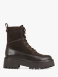 Sam Edelman Elliot Leather Biker Ankle Boots, Dark Brownstone