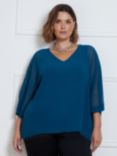 Live Unlimited Curve Chiffon V Neck Top