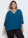 Live Unlimited Curve Chiffon V Neck Top