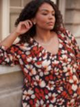 Live Unlimited Curve Floral V-Neck Top, Multi