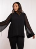 Live Unlimited Curve Wide Sleeve Top, Black