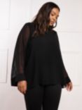 Live Unlimited Curve Wide Sleeve Top, Black