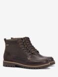 Barbour Sheene Leather Moc Toe Derby Boots, Brown