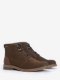 Barbour Deckham Leather Lace Up Boots, Khaki